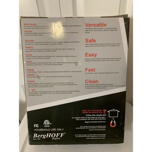 New Berghoff Tronic XL Induction Stove TFK,‎ Black - Picture 7 of 8